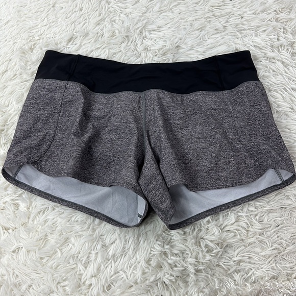Lululemon Run Times Short II *4" Heather Lux Multi Black / Black - Picture 1 of 5